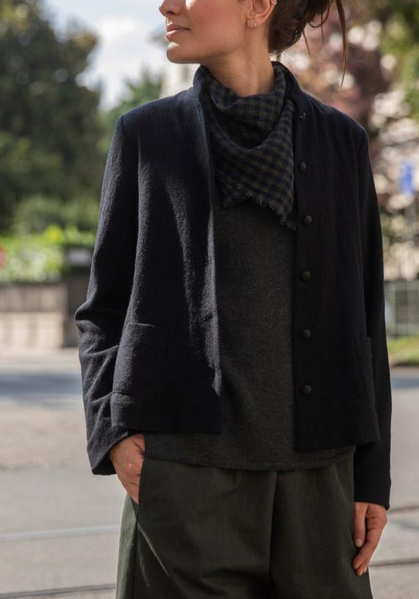 Rose & Lini APUNTOB CASHMERE “STOLE 1908” FOREST GREEN Qualità Garantita