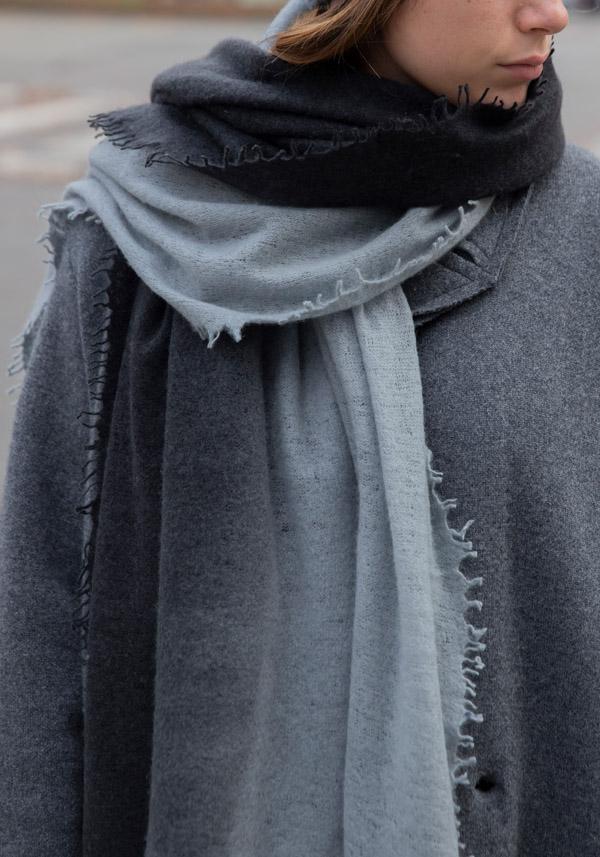 Rose & Lini MIRROR IN THE SKY CASHMERE “OPEN KNITTED DEGRADEE” FUSION & GRANITE Negozi Online