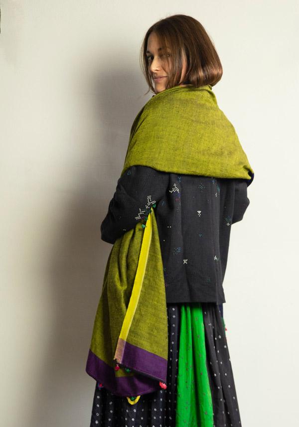 Rose & Lini INJIRI CASHMERE “SCARF 125” KAKI Economico