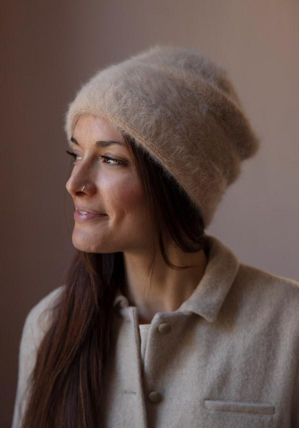 Rose & Lini YESEY “LACES” BEIGE ANGORA HAT Outlet
