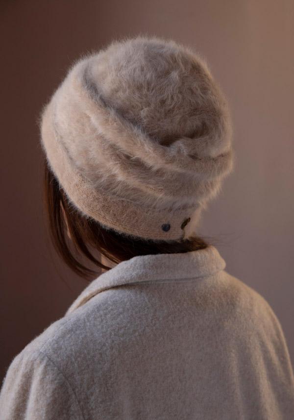 Rose & Lini YESEY “LACES” BEIGE ANGORA HAT Outlet