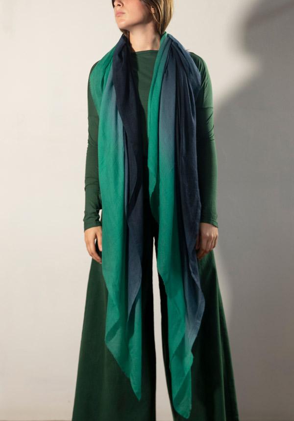 Rose & Lini FALIERO SARTI CASHMERE “VELINA” STOLE GREEN Saldi Di Fabbrica