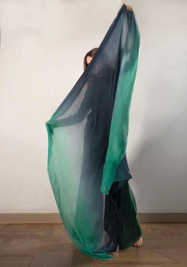 Rose & Lini FALIERO SARTI CASHMERE “VELINA” STOLE GREEN Saldi Di Fabbrica