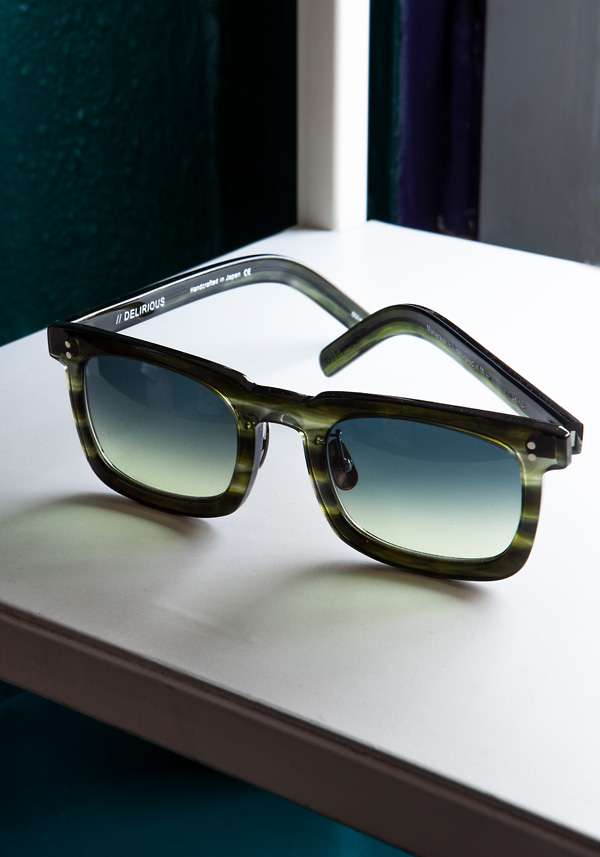 Rose & Lini DELIRIOUS “MAHARAJA” #3 GREEN SUNGLASSES Negozio