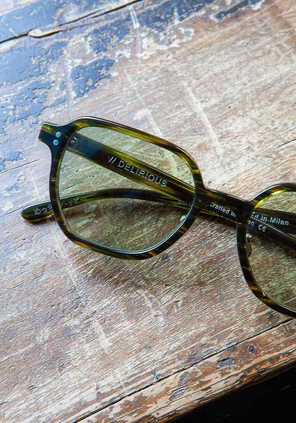 Rose & Lini DELIRIOUS “SCRIBA L” #3 GREEN SUNGLASSES In Saldo