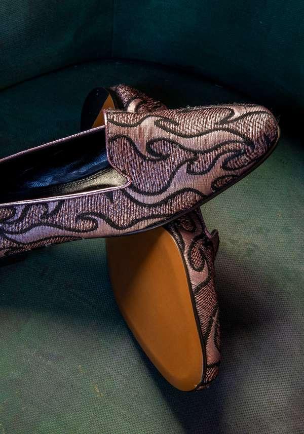 Rose & Lini ROSE’S ROSES “STARLETTE” PINK JACQUARD SLIPPER Offerta per la Festa della Mamma