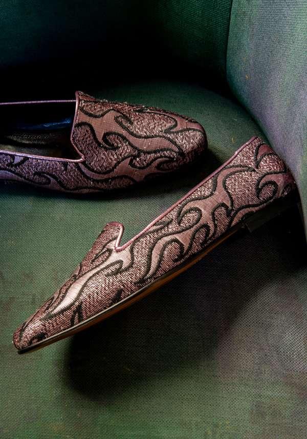 Rose & Lini ROSE’S ROSES “STARLETTE” PINK JACQUARD SLIPPER Offerta per la Festa della Mamma
