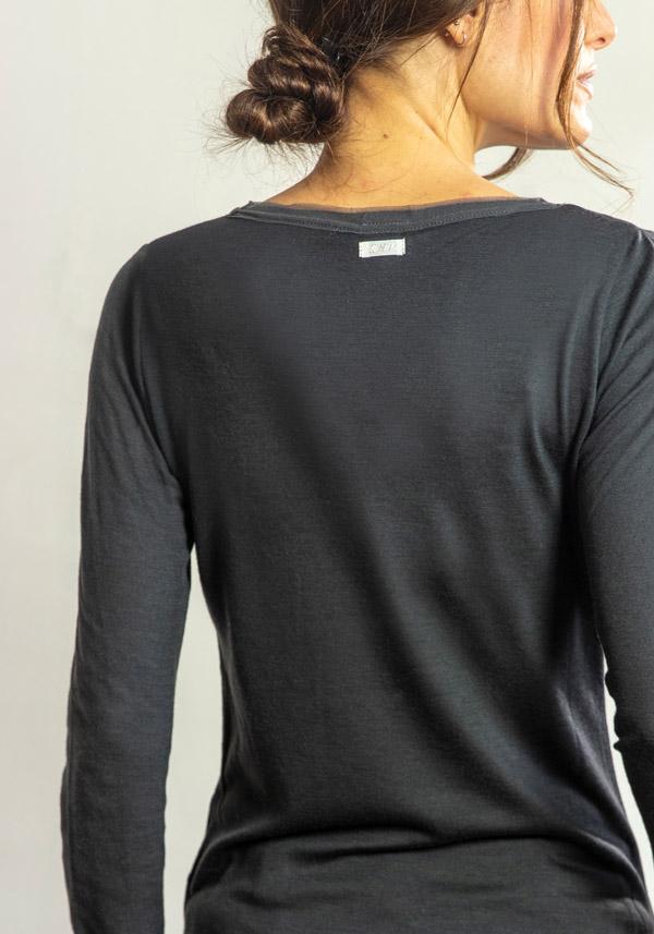 Rose & Lini ANTIPAST WOOL “T-SHIRT KNT30S” CHARCOAL Lightning offer