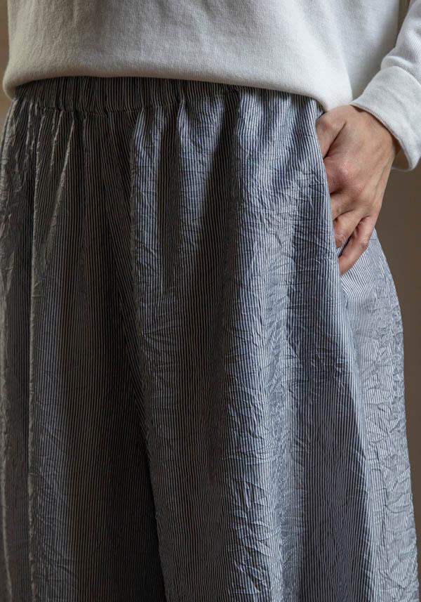 Rose & Lini LINING BLUE & WHITE “SIMEONE” WIDE LEG PANTS Grandi sconti