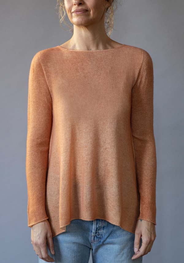 Rose & Lini FISSORE CASHMERE KNIT “BRUCO 12” PEACH Offerte stagionali