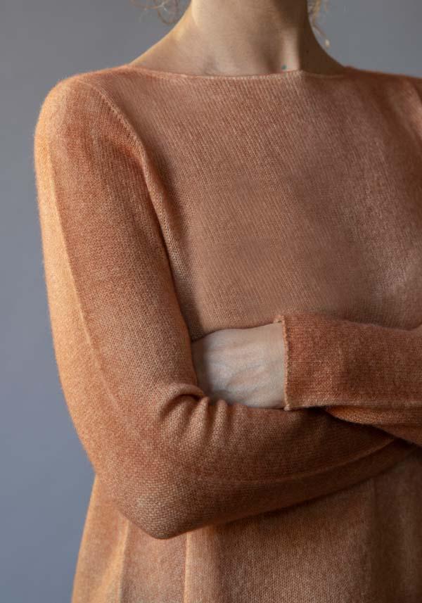 Rose & Lini FISSORE CASHMERE KNIT “BRUCO 12” PEACH Offerte stagionali