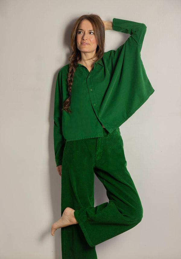 Rose & Lini LABO ART COTTON “TINA” PINE SHIRT Rilascio limitato