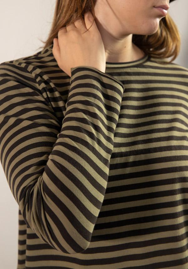 Rose & Lini LABO ART COTTON “JEPPE” BONSAI STRIPED T-SHIRT Ultimi tre giorni