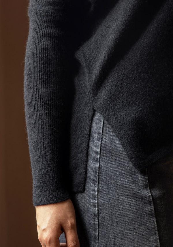 Rose & Lini ABSOLUT CASHMERE “PONCHO CAMILLE” BLACK Discount Store per i nuovi prodotti