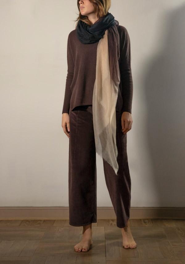 Rose & Lini ABSOLUT CASHMERE “PONCHO CAMILLE” BROWNIE Solo un giorno rimasto