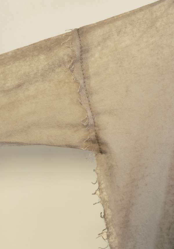 Rose & Lini LALAERRE CASHMERE “FRINGES PONCHO” BEIGE Super sconto