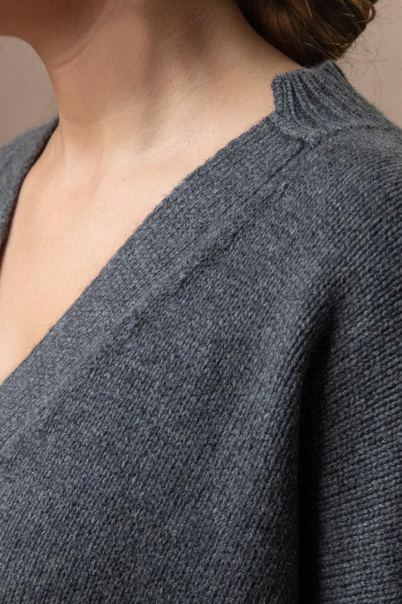 Rose & Lini OYUNA CASHMERE “CARDIGAN AIRE” SLATE GREY Esporta salva