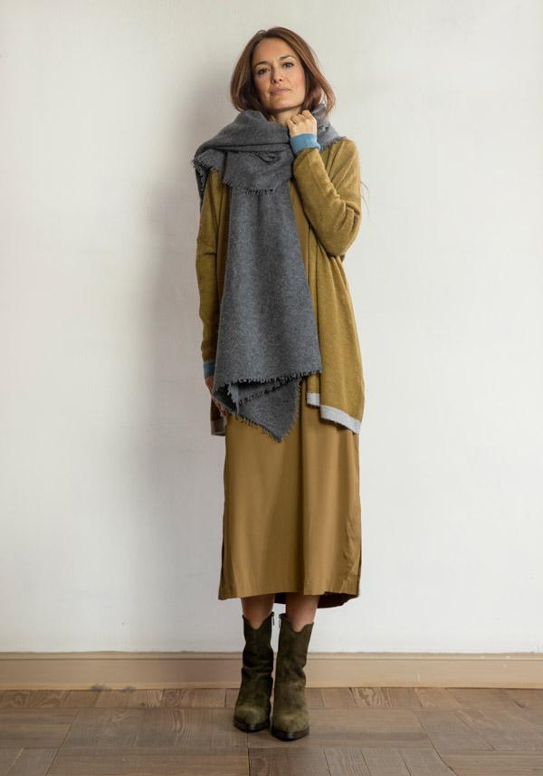 Rose & Lini KRISTENSEN DU NORD SILK “SHIRT DRESS 352” DARK OLIVE Acquista Ora