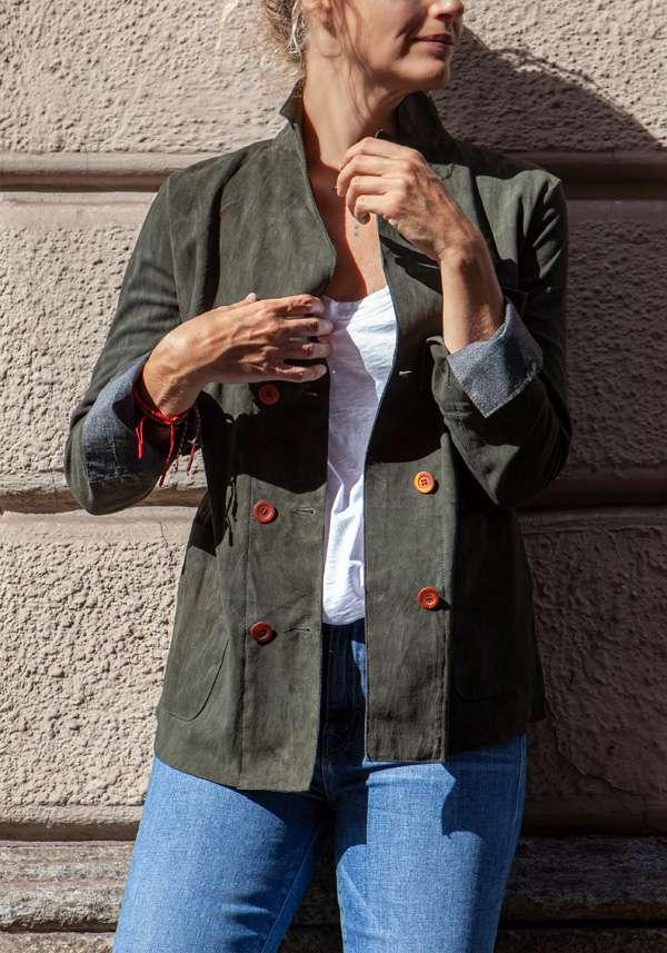 Rose & Lini IBRIGU MILITARY SUEDE LEATHER JACKET 122 Shopping Online