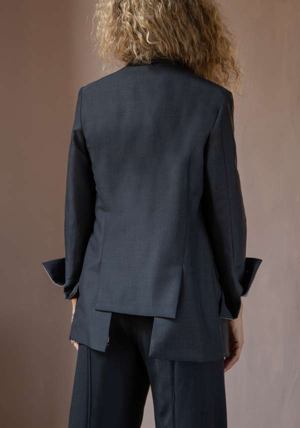 Rose & Lini IBRIGU CHARCOAL WOOL JACKET “MONOPETTO” Affare Del Giorno