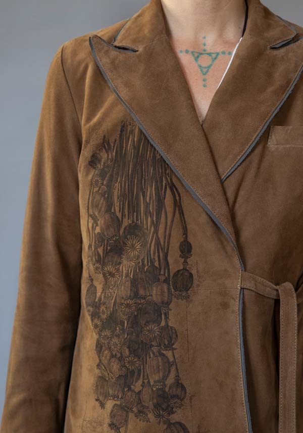 Rose & Lini IBRIGU SUEDE LEATHER JACKET “INCROCIATA GJ42” CARAMEL Sottocosto