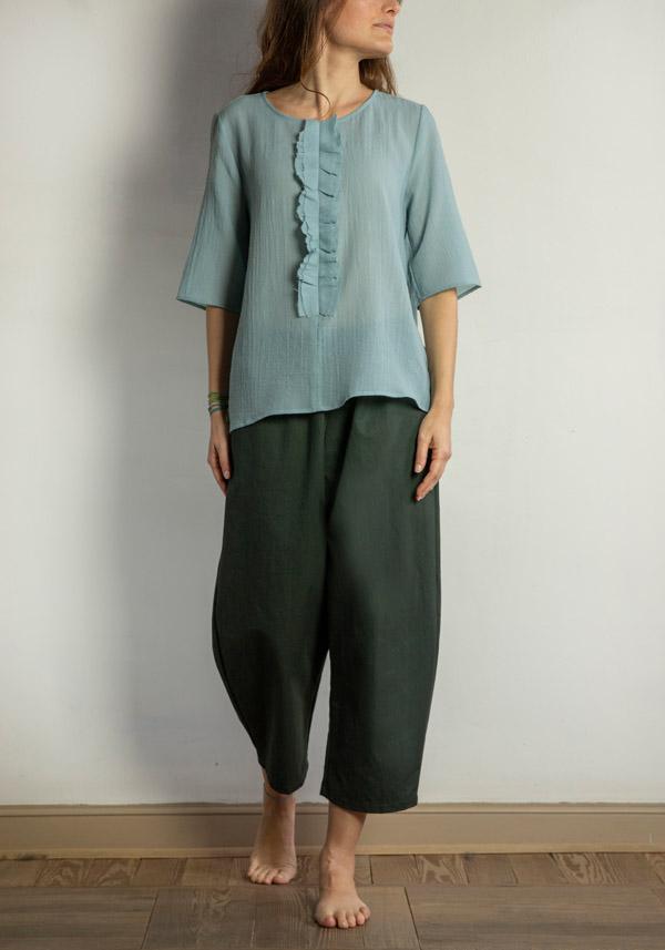 Rose & Lini APUNTOB COTTON “PANTS 540” FOREST Sconto