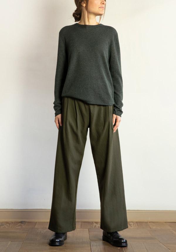 Rose & Lini APUNTOB COTTON & WOOL “PANTS 1382” MILITARY Online