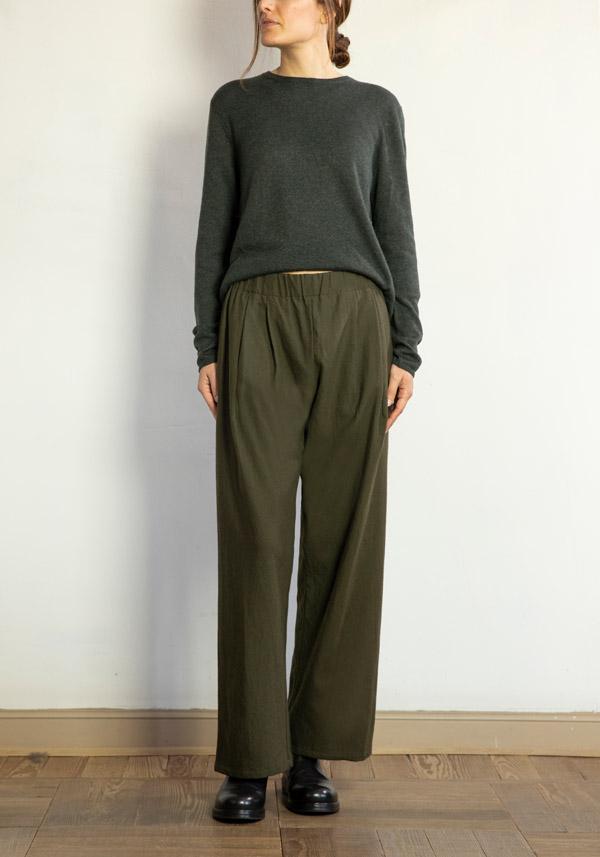 Rose & Lini APUNTOB COTTON & WOOL “PANTS 1382” MILITARY Online