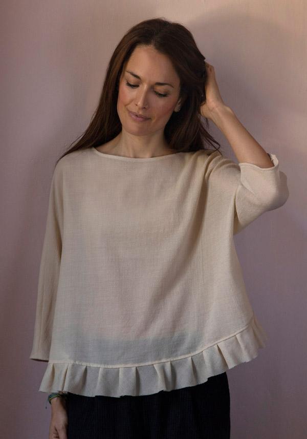 Rose & Lini APUNTOB WOOL “SHIRT 1911” NATURAL In Vendita