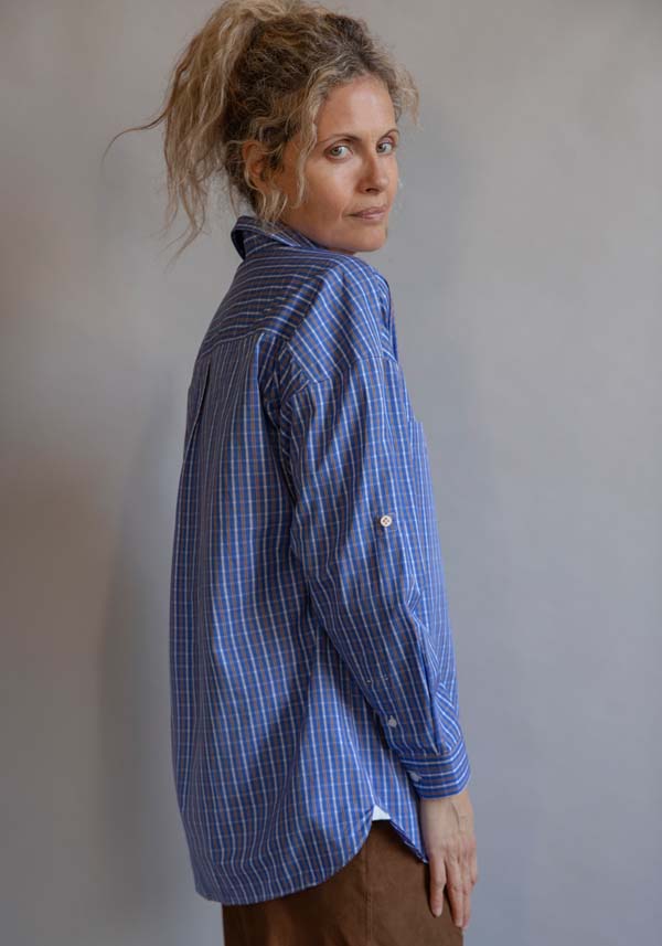 Rose & Lini FINAMORE BLUETTE STRIPED “SONIA” SHIRT Hotsell