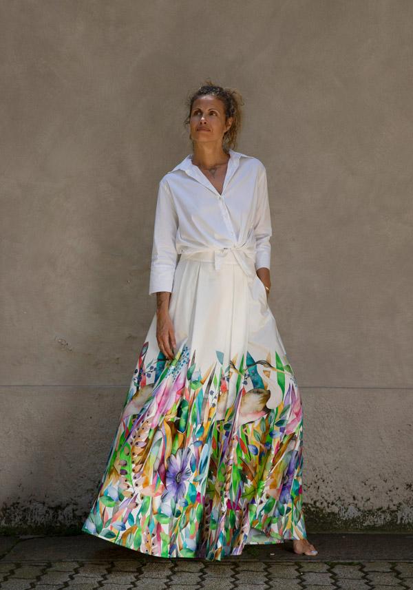 Rose & Lini FINAMORE COTTON “SARAH” WHITE SHIRT Saldi Di Fabbrica