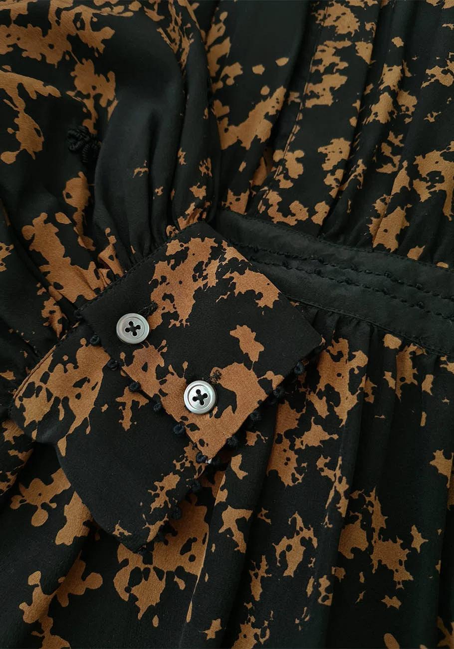 Rose & Lini AN AN LONDREE SILK “WAIST DRESS” BLACK Sconto di tempo limitato
