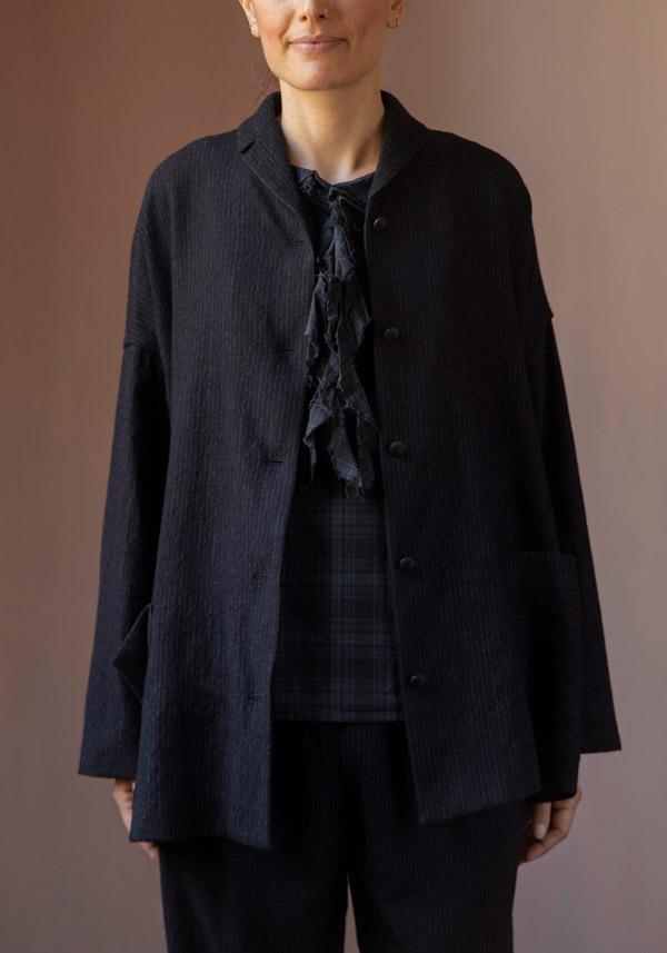 Rose & Lini APUNTOB WOOL “JACKET 1752” BLACK Flash Sale