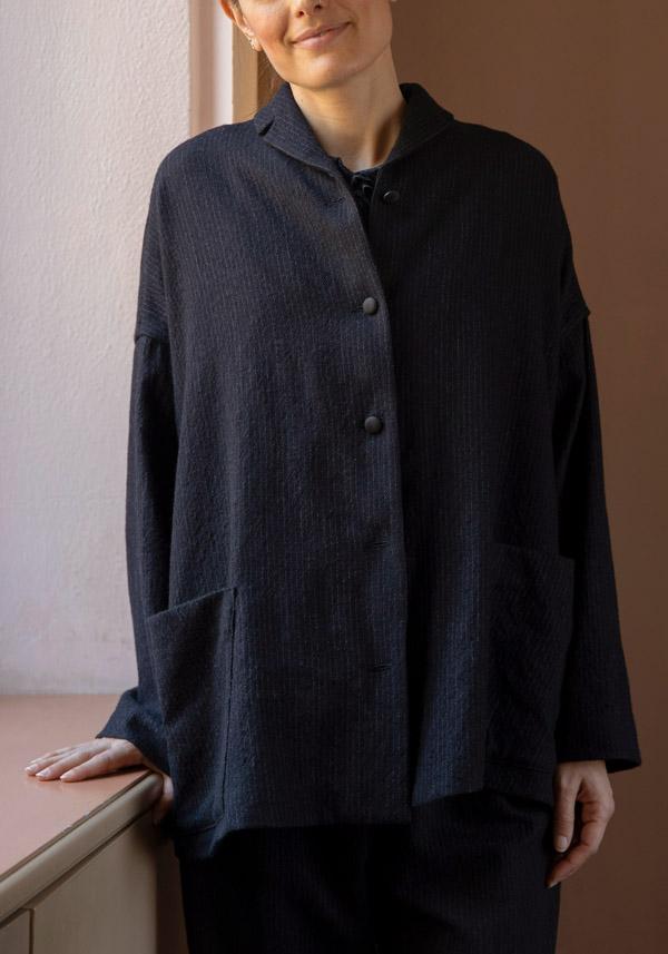 Rose & Lini APUNTOB WOOL “JACKET 1752” BLACK Flash Sale