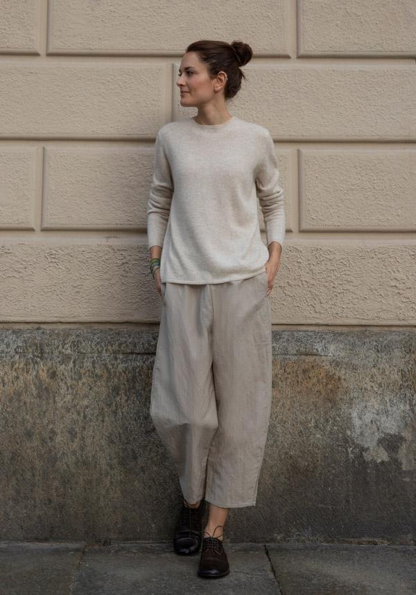 Rose & Lini APUNTOB CASHMERE & ALPACA “PULL 1889” SAND Fornitura limitata