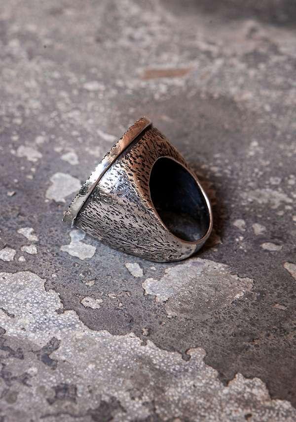 Rose & Lini SIMONA TAGLIAFERRI LARGE “MOON RING J224” YELLOW GOLD & WHITE DIAMONDS Lightning offer