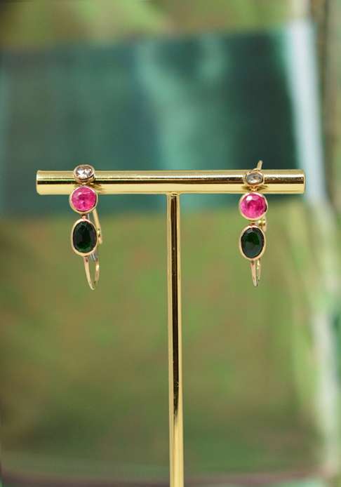 Rose & Lini DORETTE GREEN TOURMALINE EARRINGS Offerte stagionali