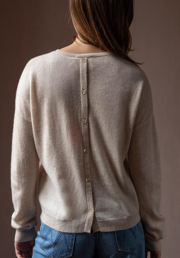 Rose & Lini ABSOLUT CASHMERE “PULL LISA” WHEAT Vendita