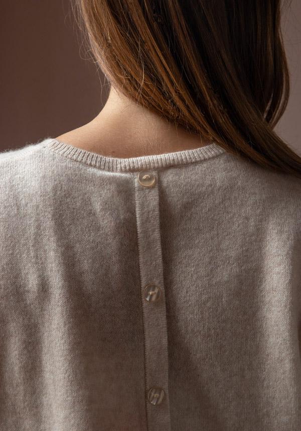 Rose & Lini ABSOLUT CASHMERE “PULL LISA” WHEAT Vendita