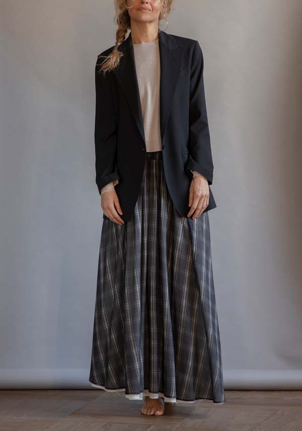 Rose & Lini KILTIE WOOL “DESOTO JACKET” BLACK Pezzi Unici