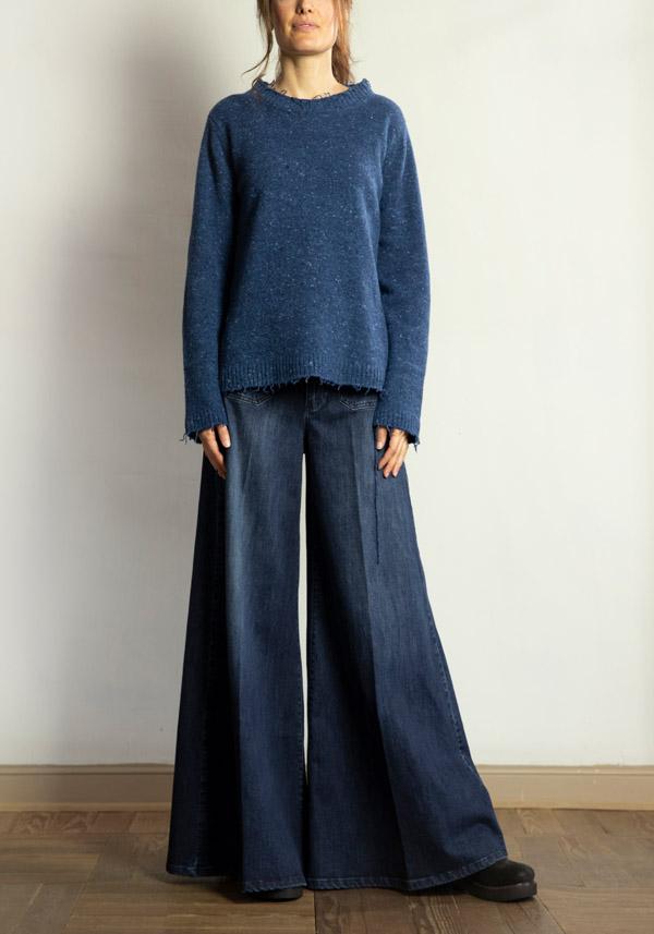 Rose & Lini PS. DON’T FORGET ME “GRACE” DENIM WIDE LEG JEANS Shopping Online