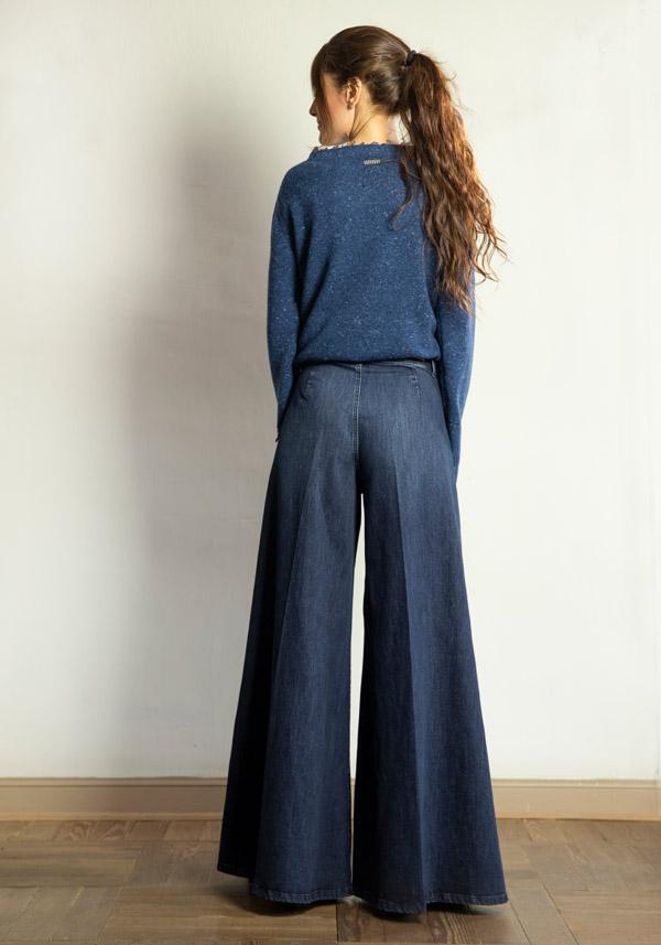 Rose & Lini PS. DON’T FORGET ME “GRACE” DENIM WIDE LEG JEANS Shopping Online