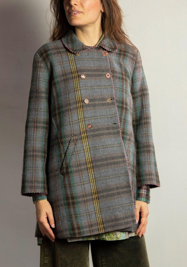 Rose & Lini PERO WOOL & SILK REVERSIBLE “JACKET FLL01” STONE GREY Novità