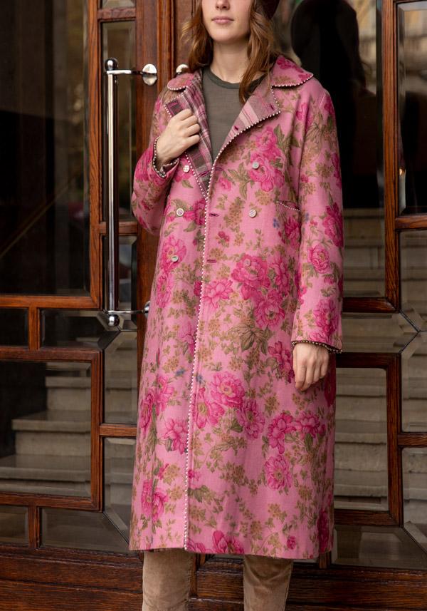Rose & Lini PERO WOOL REVERSIBLE “COAT BPB05” PINK Presa