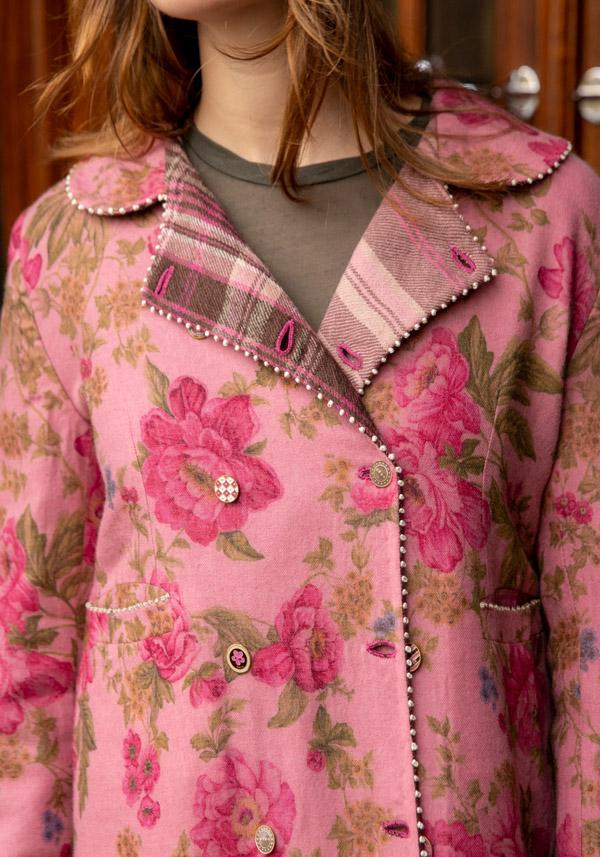 Rose & Lini PERO WOOL REVERSIBLE “COAT BPB05” PINK Presa