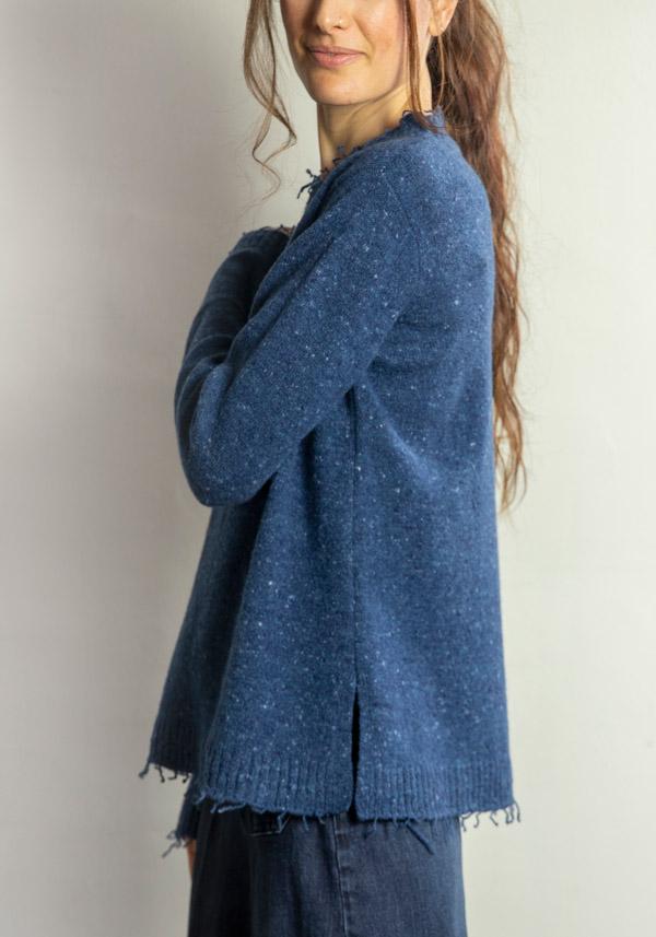 Rose & Lini ARCHIVIOB LAMB WOOL & CASHMERE “PULL 1852” ACCADEMIA BLUE Outlet