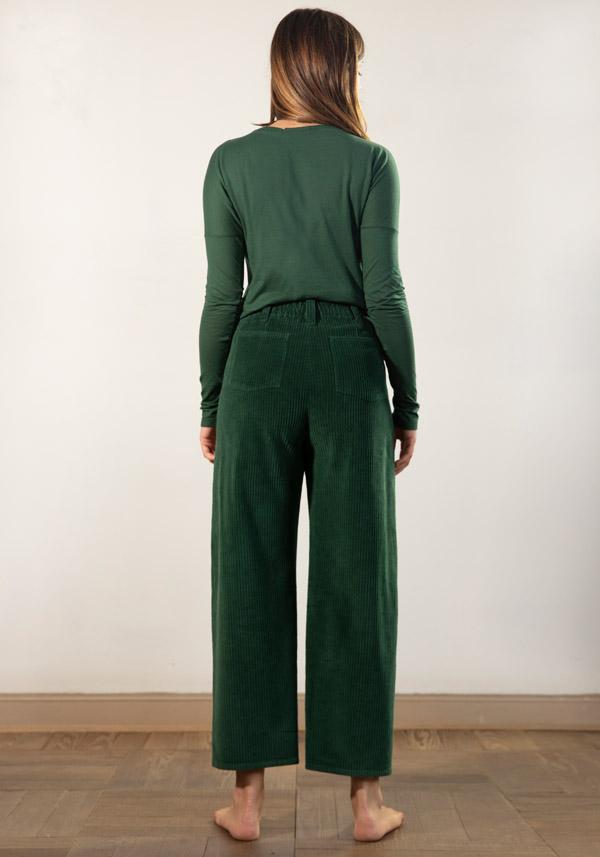 Rose & Lini BARBARA TANI “PANTS 462 V03” CORDUROY MINT Saldi