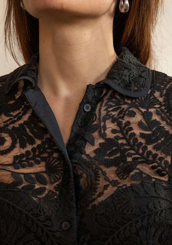 Rose & Lini CO.GO LACE “SHIRT 307” BLACK Vendita Calda