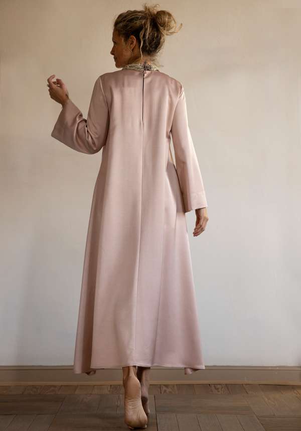 Rose & Lini CO.GO LONG SLEEVED MAXI “DRESS 255” PINK Vendita Economica