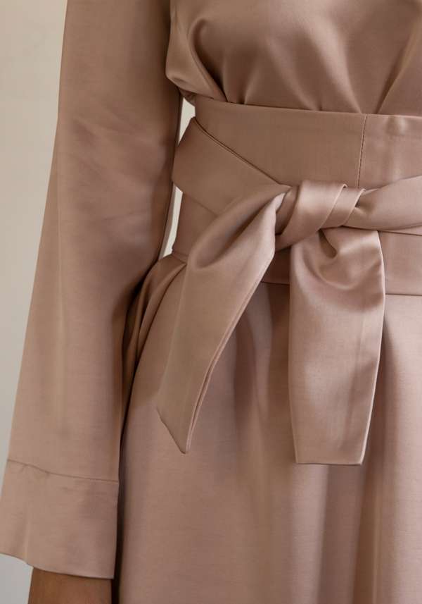 Rose & Lini CO.GO LONG SLEEVED MAXI “DRESS 255” PINK Vendita Economica